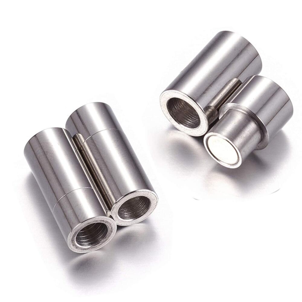 8792 10 pcs 304 Stainless Steel Clasps Leather Cord End Caps for Bracelet
